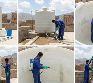 تنظيف وغسيل الخزان