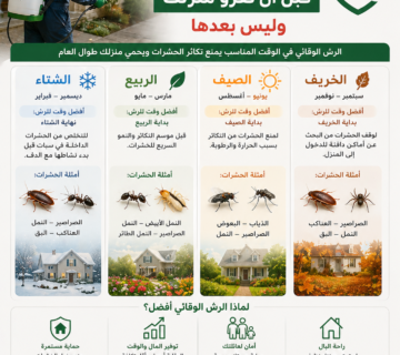 افضل وقت لرش الحشرات