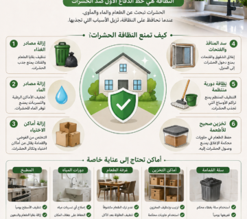 دور النظافة في منع الحشرات