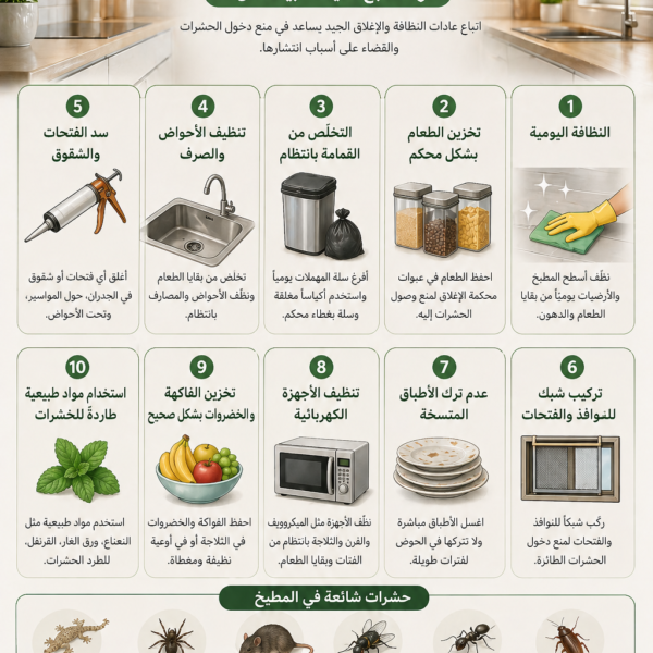 طرق حماية المطبخ من الحشرات