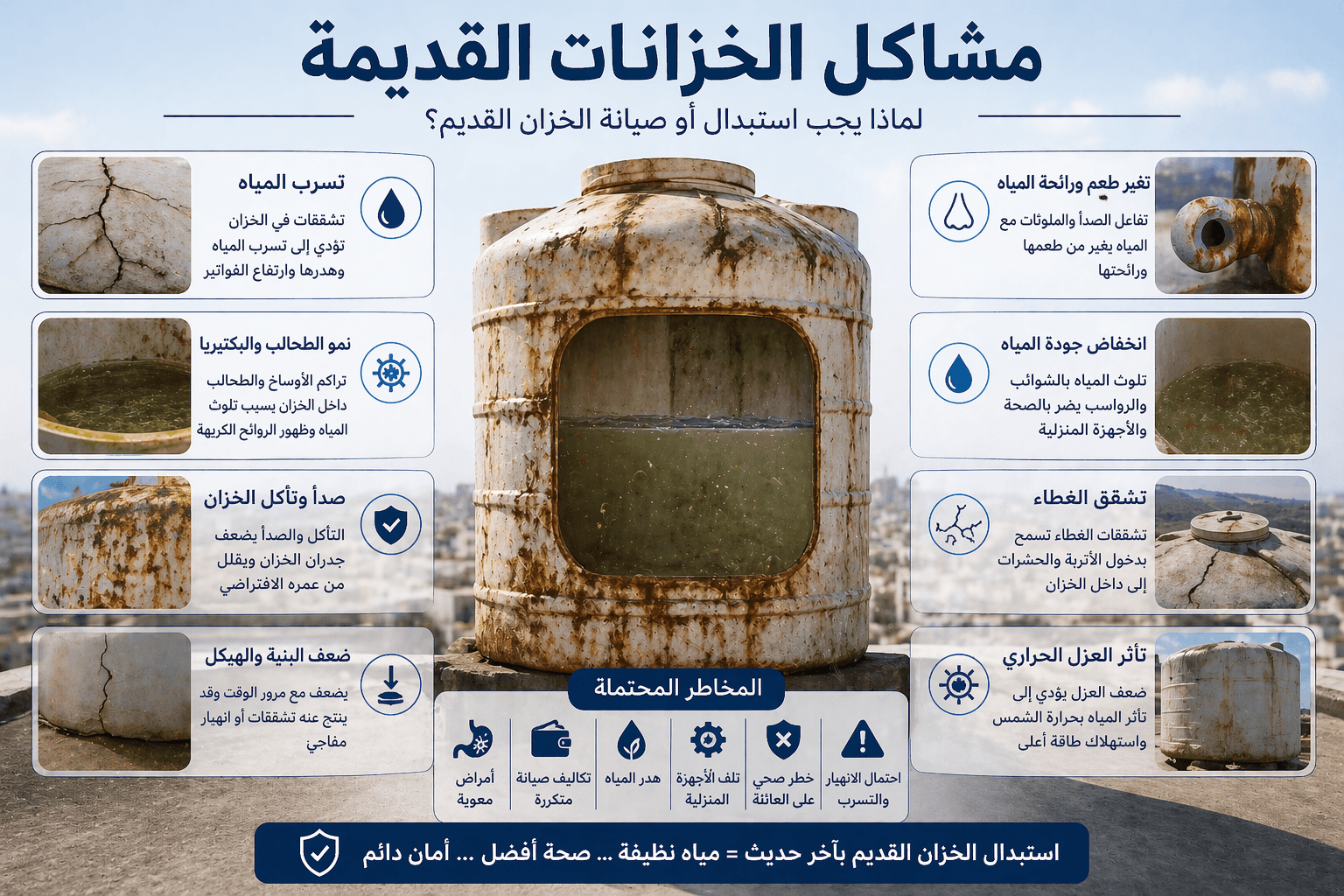 مشكلة الخزانات القديمة