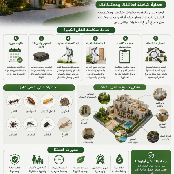 مكافحة الحشرات في الفلل الكبيرة