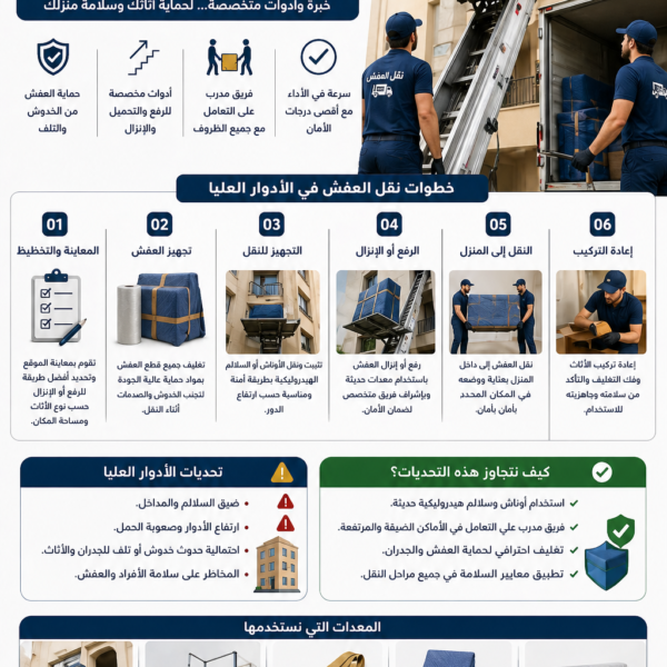 نقل العفش في الأدوار العليا