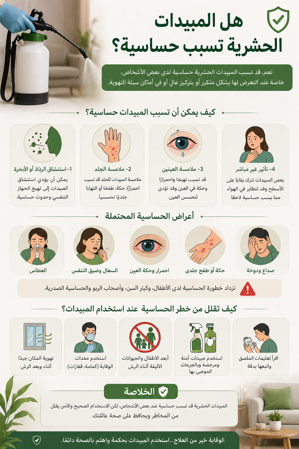 هل المبيدات الحشرية تسبب حساسية