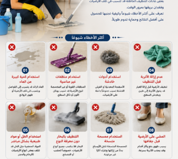 أخطاء شائعة عند تنظيف الأرضيات