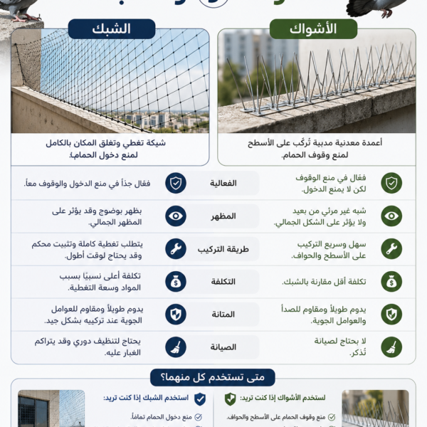 الفرق بين الأشواك والشبك