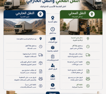 الفرق بين النقل المحلي والخارجي