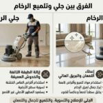 الفرق بين جلي وتلميع الرخام