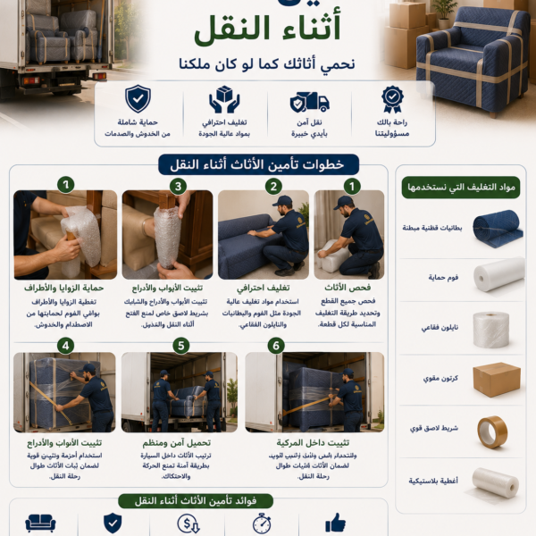تأمين الأثاث أثناء النقل