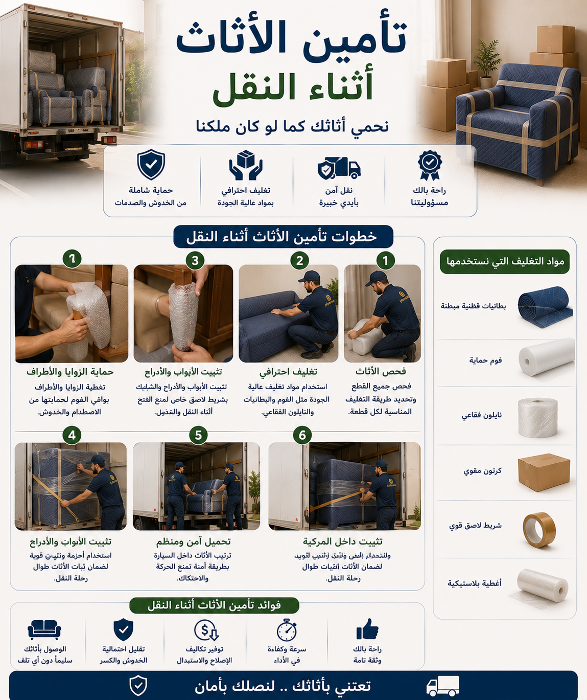تأمين الأثاث أثناء النقل