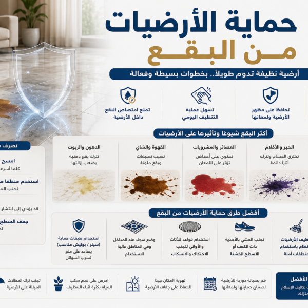 حماية الأرضيات من البقع