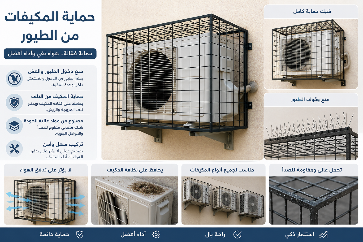 حماية المكيفات من الطيور