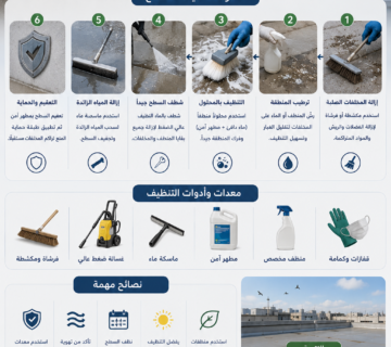 طرق تنظيف الأسطح بعد الطيور