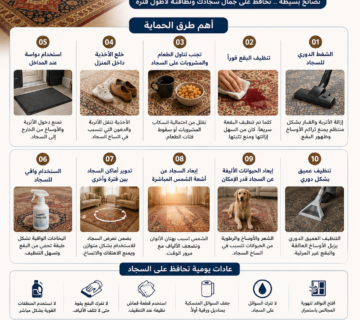 طرق حماية السجاد من الاتساخ