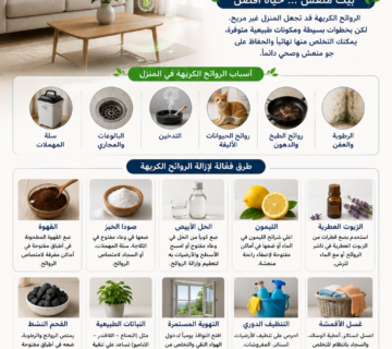 كيفية إزالة الروائح الكريهة من البيت