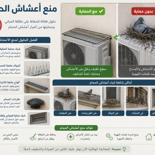 منع أعشاش الحمام