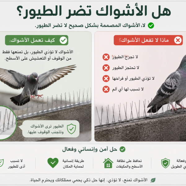 هل الأشواك تضر الطيور